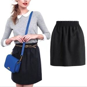 J.Crew | Black Linen Paper Bag Skirt size 4 NEW